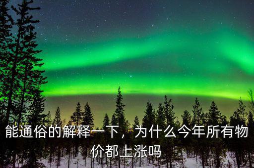 能通俗的解釋一下，為什么今年所有物價(jià)都上漲嗎
