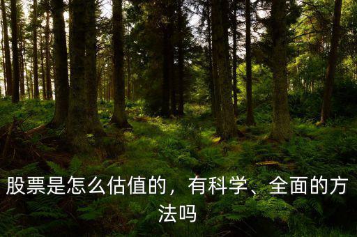 股票是怎么估值的，有科學、全面的方法嗎