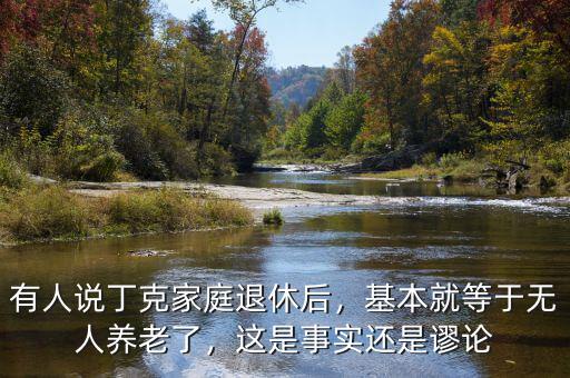 有人說丁克家庭退休后，基本就等于無人養(yǎng)老了，這是事實還是謬論