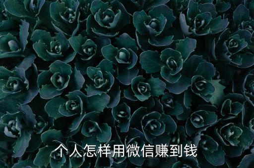 個(gè)人怎么圈錢(qián),做為個(gè)人創(chuàng)業(yè)者