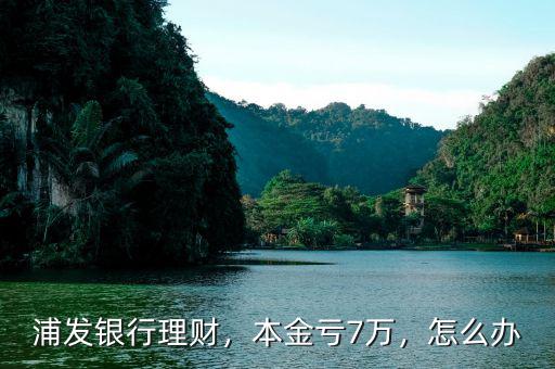 浦發(fā)銀行理財，本金虧7萬，怎么辦