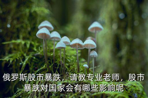 俄羅斯股市暴跌，請教專業(yè)老師，股市暴跌對國家會有哪些影響呢