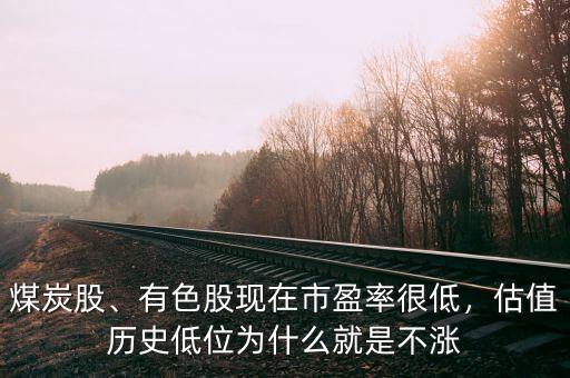 煤炭股、有色股現(xiàn)在市盈率很低，估值歷史低位為什么就是不漲