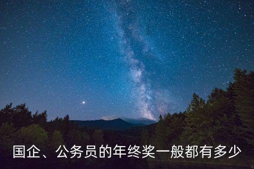 國企、公務(wù)員的年終獎(jiǎng)一般都有多少