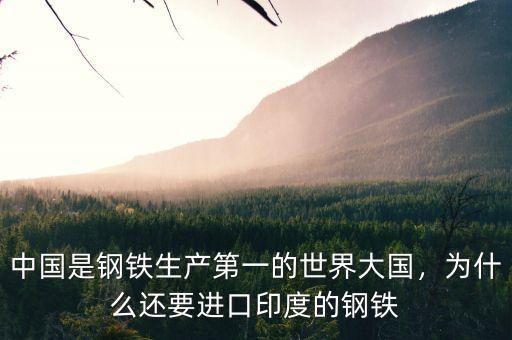 中國是鋼鐵生產(chǎn)第一的世界大國，為什么還要進(jìn)口印度的鋼鐵
