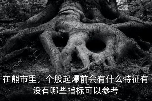 在熊市里，個股起爆前會有什么特征有沒有哪些指標可以參考