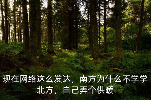 現(xiàn)在網(wǎng)絡(luò)這么發(fā)達(dá)，南方為什么不學(xué)學(xué)北方，自己弄個供暖
