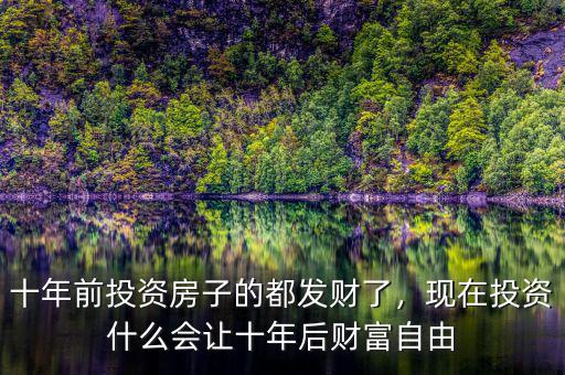 十年前投資房子的都發(fā)財(cái)了，現(xiàn)在投資什么會(huì)讓十年后財(cái)富自由