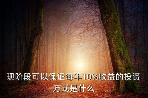 現階段可以保證每年10%收益的投資方式是什么