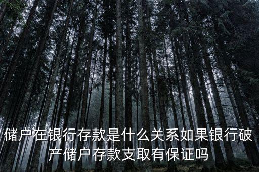 銀行和儲戶是什么關系,銀行和儲戶的不平等關系