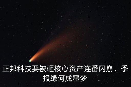 正邦科技要被砸核心資產連番閃崩，季報緣何成噩夢