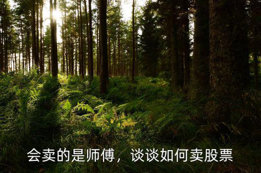 會賣的是師傅，談?wù)勅绾钨u股票