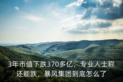 3年市值下跌370多億，專業(yè)人士稱還能跌，暴風集團到底怎么了