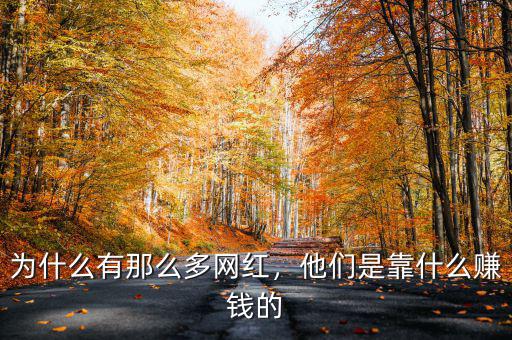 為什么有那么多網(wǎng)紅，他們是靠什么賺錢的