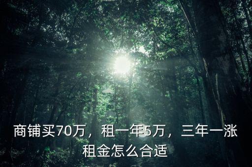 商鋪?zhàn)饨饾q多少合適,三年一漲租金。怎么合適