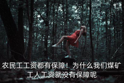 農(nóng)民工工資都有保障！為什么我們煤礦工人工資就沒有保障呢