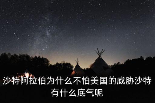 沙特阿拉伯有什么不確定,沙特有什么底氣呢