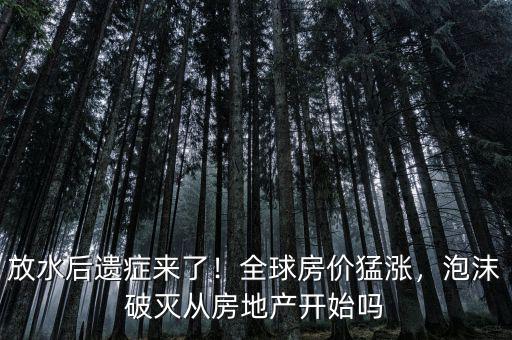 放水后遺癥來了！全球房價(jià)猛漲，泡沫破滅從房地產(chǎn)開始嗎