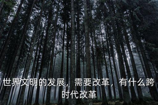 世界文明的發(fā)展，需要改革，有什么跨時代改革