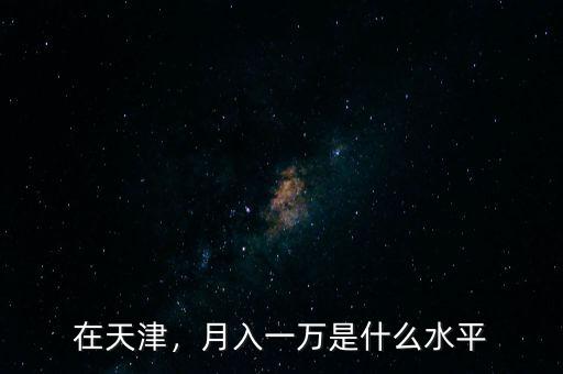 在天津，月入一萬(wàn)是什么水平