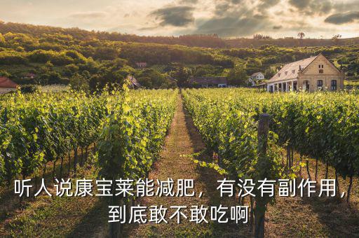 聽人說康寶萊能減肥，有沒有副作用，到底敢不敢吃啊