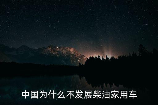 中國為什么不適合做汽車產(chǎn)業(yè),中國為什么不發(fā)展柴油家用車