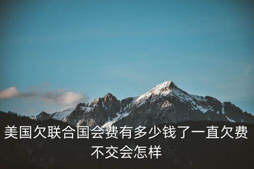 美國欠聯(lián)合國會費有多少錢了一直欠費不交會怎樣