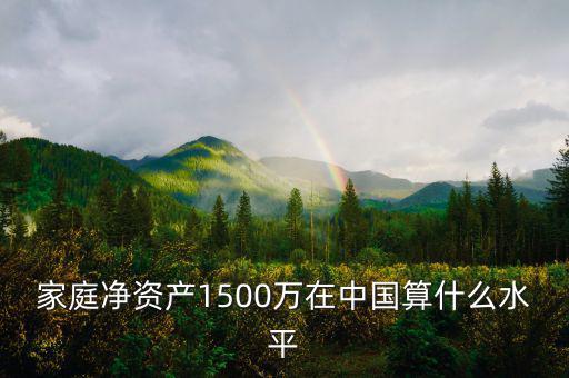 家庭凈資產是什么,家庭凈資產300萬左右