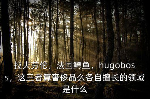 拉夫勞倫，法國鱷魚，hugoboss，這三者算奢侈品么各自擅長的領(lǐng)域是什么