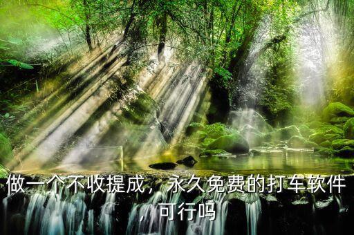 打車(chē)軟件是怎么賺錢(qián)的,永久免費(fèi)的打車(chē)軟件