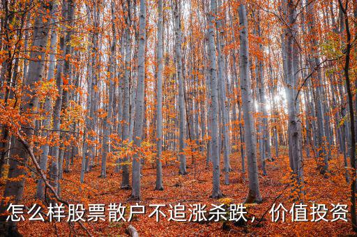 怎么樣股票散戶不追漲殺跌，價(jià)值投資