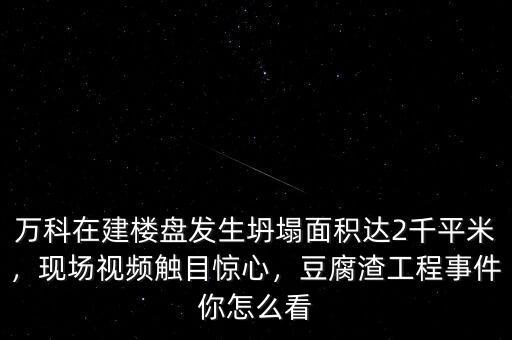 萬(wàn)科事件是怎么回事,豆腐渣工程事件你怎么看