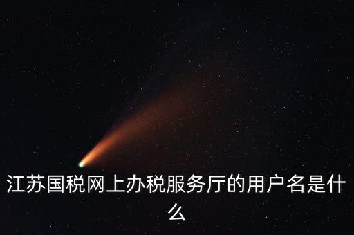 網(wǎng)上辦稅用戶名是什么，江蘇國稅網(wǎng)上辦稅服務(wù)廳的用戶名是什么