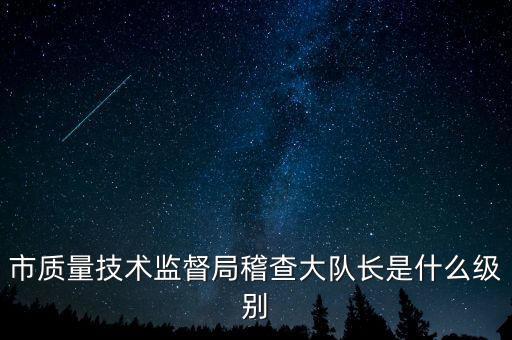 顯稽查局長是什么級別，市質量技術監(jiān)督局稽查大隊長是什么級別