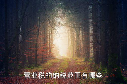 什么經(jīng)營范圍可以開營業(yè)稅，營業(yè)稅的納稅范圍有哪些