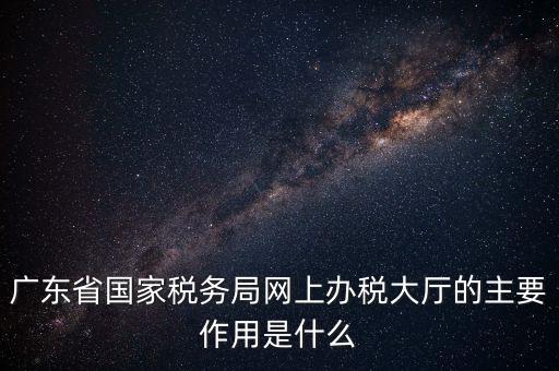 國(guó)稅網(wǎng)廳是什么，什么是電子稅務(wù)局
