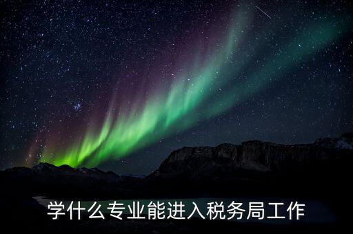 學(xué)什么專業(yè)能進入稅務(wù)局工作