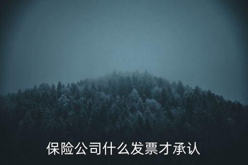 保險(xiǎn)公司要什么發(fā)票，保險(xiǎn)公司什么發(fā)票才承認(rèn)