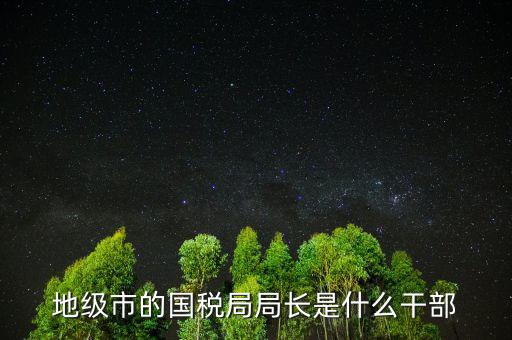 福州國稅局長什么級別，地級市的國稅局局長是什么干部