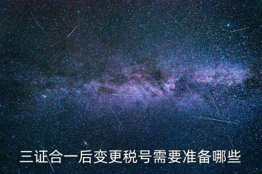 什么情況變更稅號，三證合一后變更稅號需要準備哪些