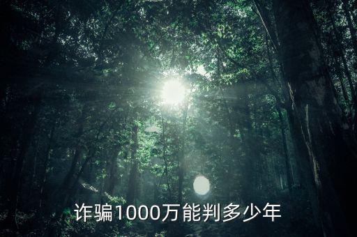 騙稅1000萬什么罪，偷稅漏稅1000萬什么罪