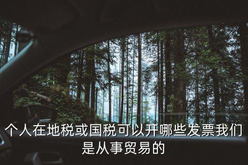 個人能去地稅代開什么票，個人可以去地稅開票嗎每一種行業(yè)都可以嗎哪種稅率最低
