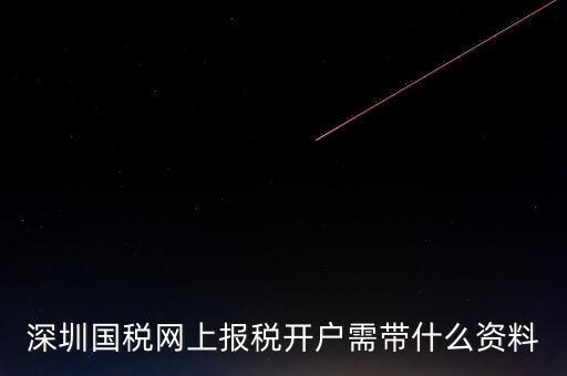 深圳國(guó)稅網(wǎng)上報(bào)稅開(kāi)戶(hù)需帶什么資料