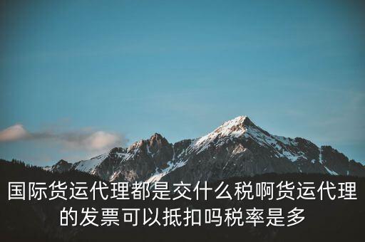 貨代公司交什么稅，國際貨運代理都是交什么稅啊貨運代理的發(fā)票可以抵扣嗎稅率是多