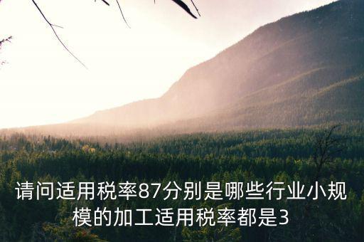什么叫適用稅率，稅率是什么