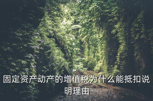 為什么用固定資產(chǎn)抵稅，固定資產(chǎn)抵稅問題