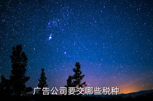 廣告業(yè)交什么稅，廣告公司要交哪些稅種