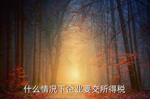 什么情況下預繳企業(yè)所得稅，什么情況下企業(yè)要交所得稅