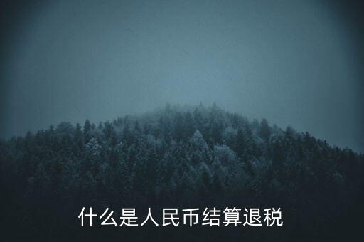匯算結(jié)算退稅是什么，什么是人民幣結(jié)算退稅