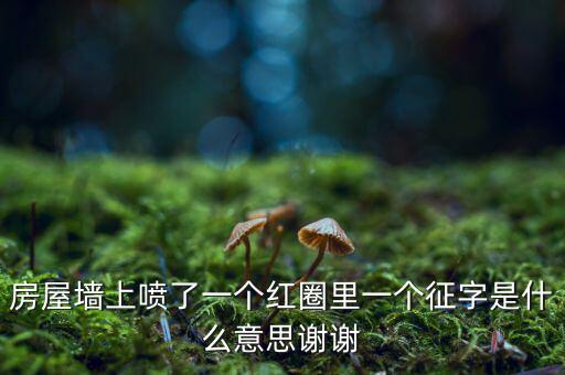 墻上印征收是什么意思，房屋墻上噴了一個紅圈里一個征字是什么意思謝謝